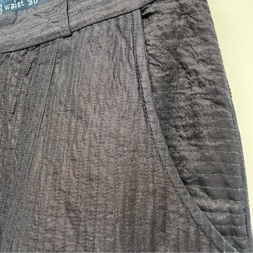 Maku Textiles Kuntani Silk Cotton Dyed Pants Blue Size 30